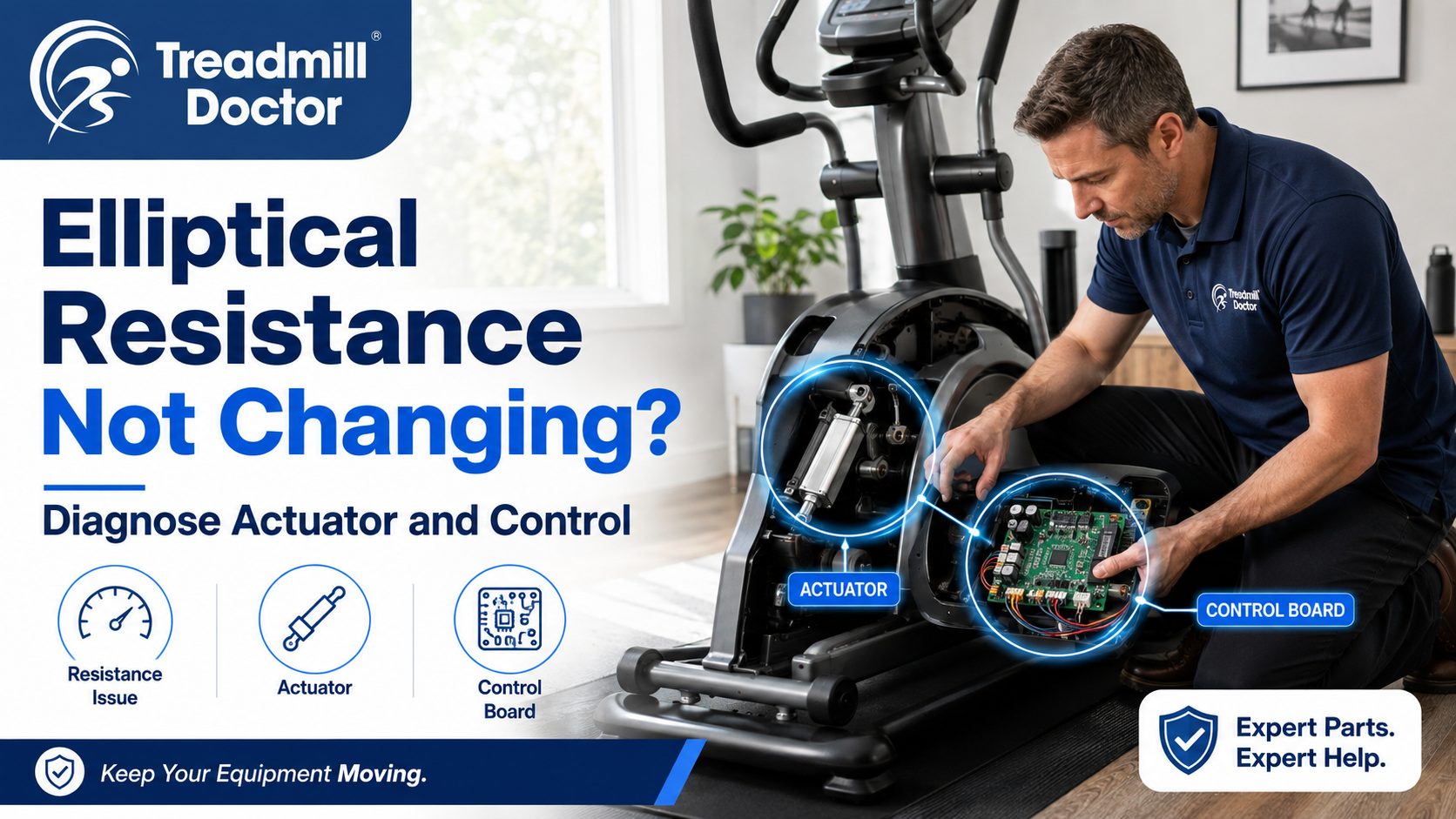 Elliptical Resistance Not Changing? Diagnose Actuator and Control